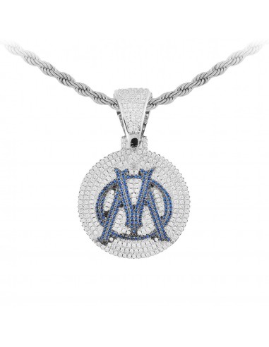 SET : PENDENTIF L'OM OFFICIEL OR BLANC + CLEAN de l' environnement