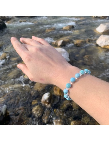 Bracelet Quintessence en Larimar ~ Flux et Reflux ~ de technologie