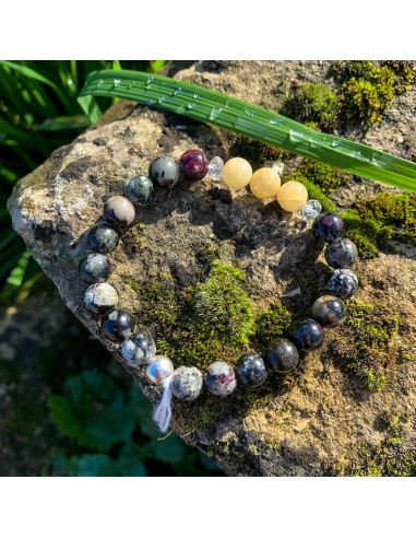 Bracelet Synergie ~ L'Ardente ~ Eudialyte & Héliodore des créatures d'habitude