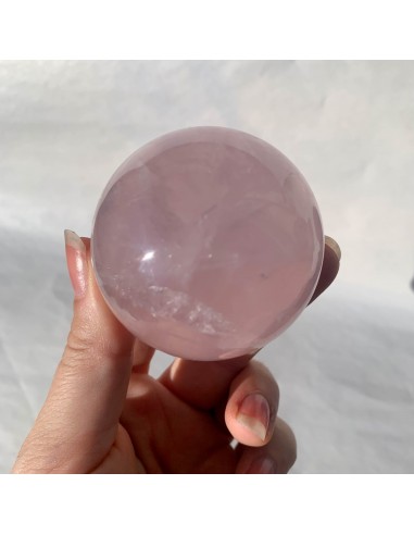 Sphère de Quartz rose astérié extra - ref10 pour bénéficier 