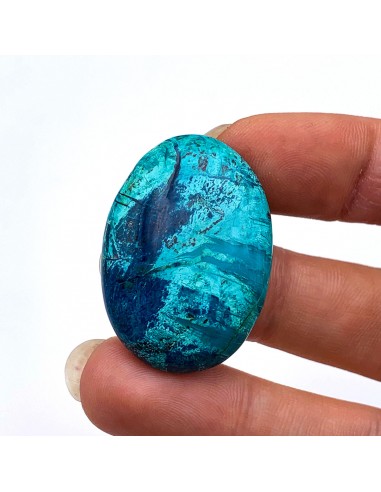 Shattuckite cabochon ref05 une grave pollution 